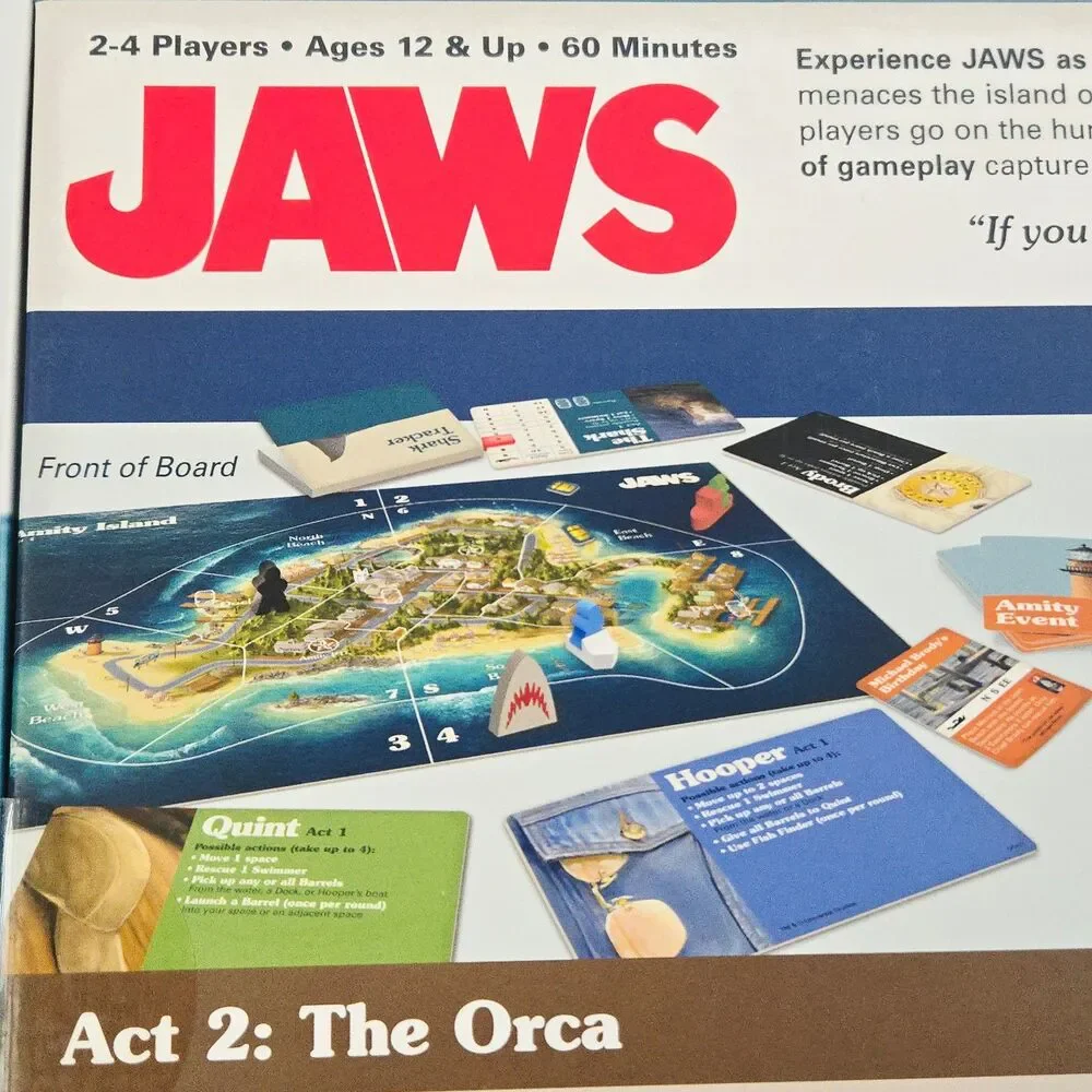 Ravensburger Jaws Board Game Sealed Retro Horror Shark Strategy Gift Ready!